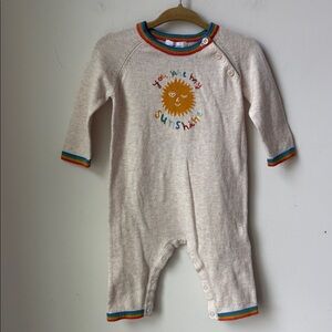 NWT Angel Dear Knit Romper You Are My Sunshine One Piece 100% Cotton Size 3-6M